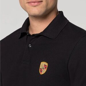 Porsche Design Black Polo Shirt with Logo & Drawstring bag